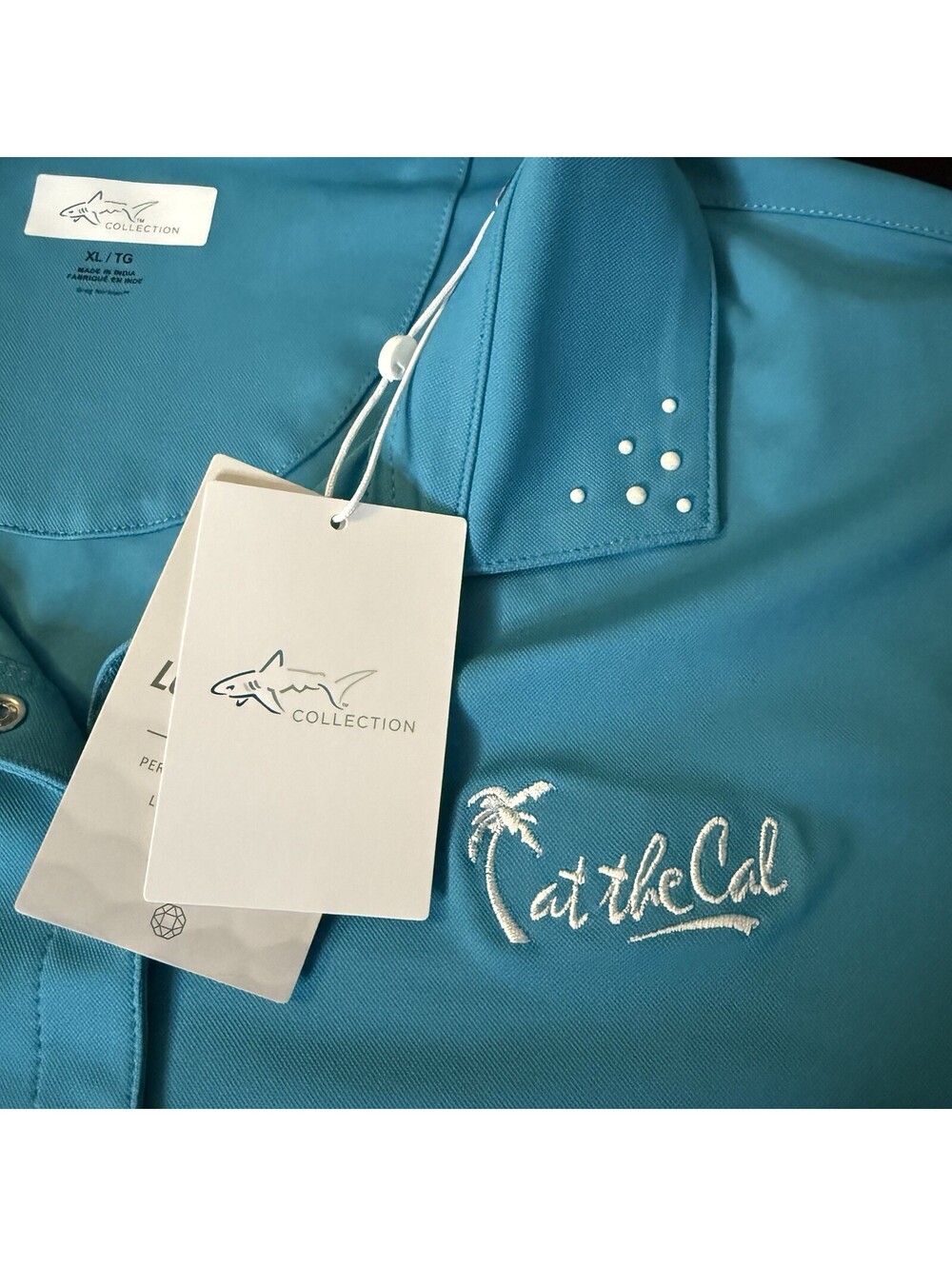 Greg Norman Shark Collection At the Cal Women’s Golf Polo Shirt XL NWT Blue - Picture 4 of 9